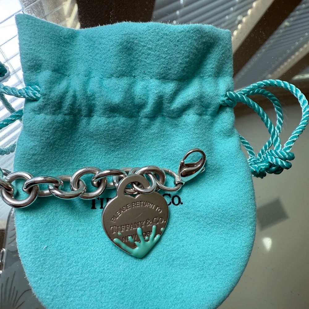 Tiffany & Co. Silver Heart Tag Key Holder